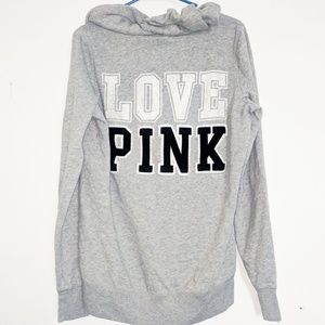 PINK Grey Hoodie